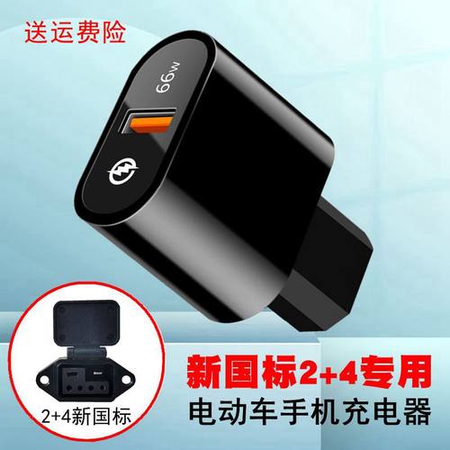 新国标2+4专用电动车手机充电器