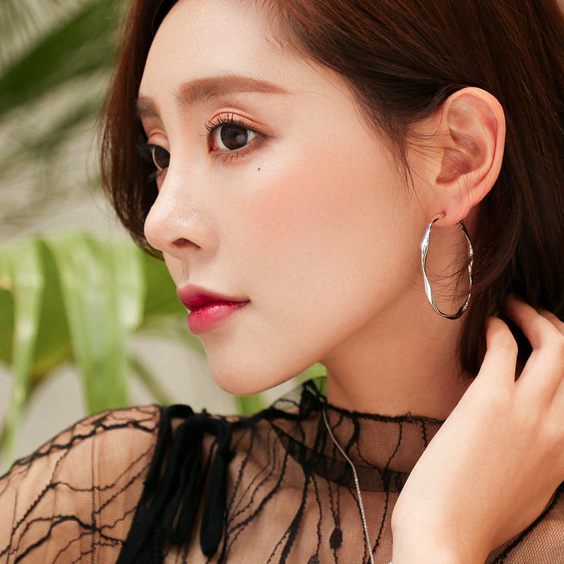 S925银针大圈圆环螺纹夸张耳圈无耳孔耳夹不规则大耳圈无耳洞耳环|ruв категории Украшения,ювелирные изделия, серьга, серьги - от Buy2taobao.com для оказания профессиональной услуги покупки агента Taobao