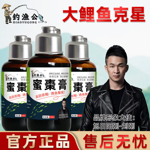 钓渔公浓缩钓鱼黑坑蜜枣膏大枣味钓鱼小药鲫鱼鲤鱼饵料诱食剂促食