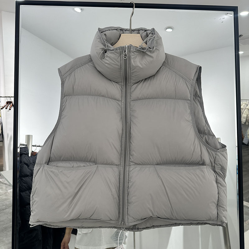 新国标95白鸭绒泡芙短款羽绒服马甲女2025年冬季加厚保暖时尚外套