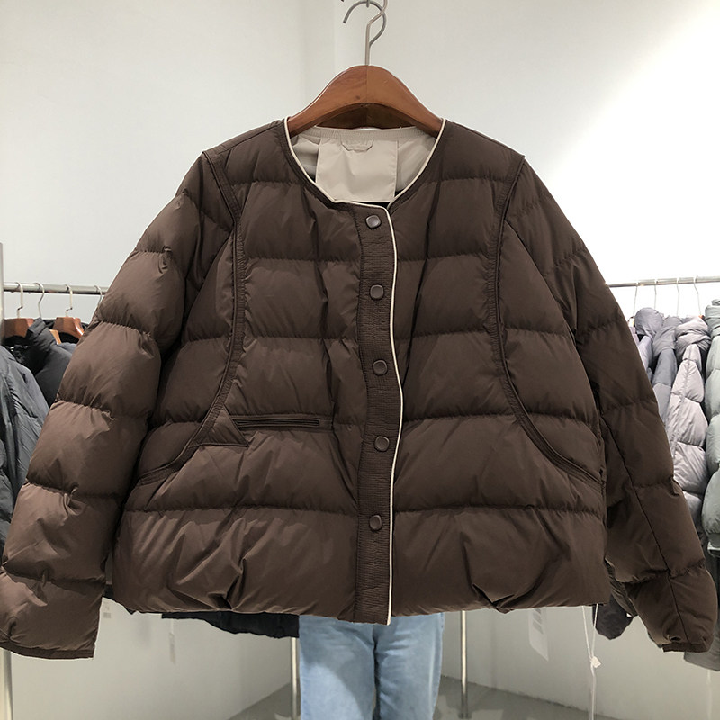 2025年冬季新款文艺轻薄90鸭绒羽绒服女短款宽松休闲百搭保暖外套,女装/女士精品,羽绒服,淘宝优惠券,粉丝福利购,淘宝优惠卷