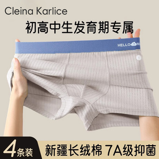 Cleina 純棉2025初高中生發(fā)育寬松透氣男孩禮物 Karlice青少年內(nèi)褲