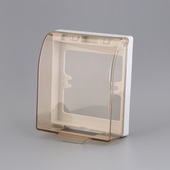 86型工程款 防水盒白色通用透明开关插座白色浴室防水罩工地防溅盒