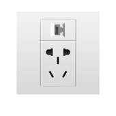 6类六类电脑插座6类二位双电脑四位电脑高清光纤插座三位调速开关