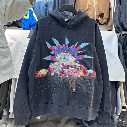 刺绣高街复古百搭宽松卫衣