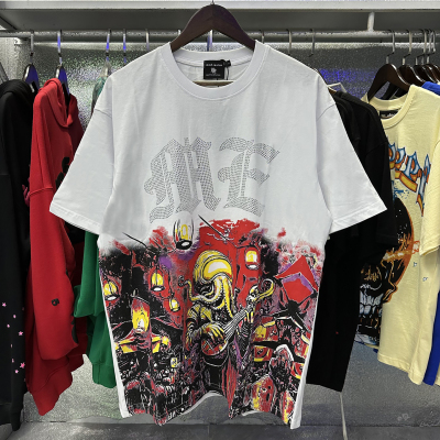 纯棉休闲男女宽松圆领短袖T恤潮