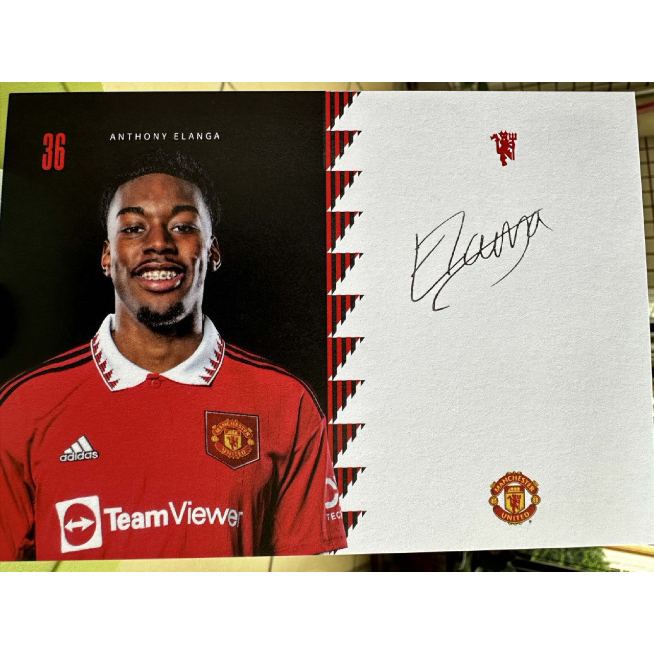 ANTHONY ELANGA 曼联官方亲印名卡 【信虫迷】