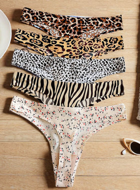 tback女无痕内裤女丁字裤一片式性感瑜伽运动健身大码冰丝内裤女