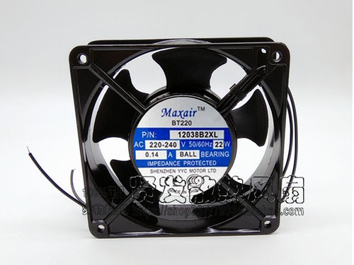 全新 Maxair/BT220 12038B2XL 220V 22W 0.14A 轴流风机 交流风扇