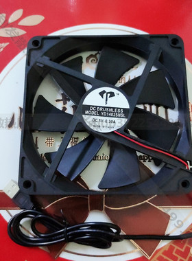 14025 14厘米 5V 12V 24V YD14025HSL变频器机箱仪器静音散热风扇