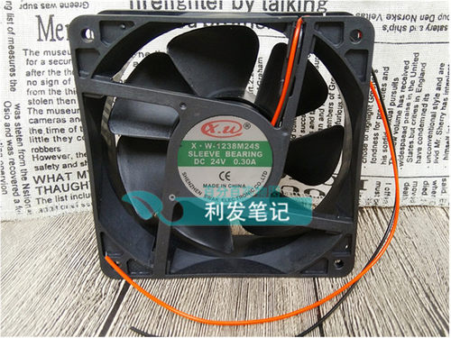 原装 X.W X.W-1238M24S 12038 12CM DC 24V 0.30A 变频器风扇 2线
