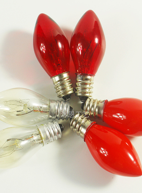 电蜡烛台LED红色灯泡e14e12长明灯电香莲花供灯供佛灯泡e27佛灯泡