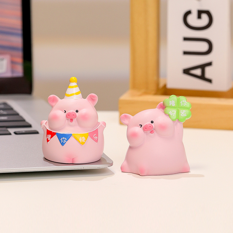 蕊杰可爱好运猪囡囡桌面装饰品