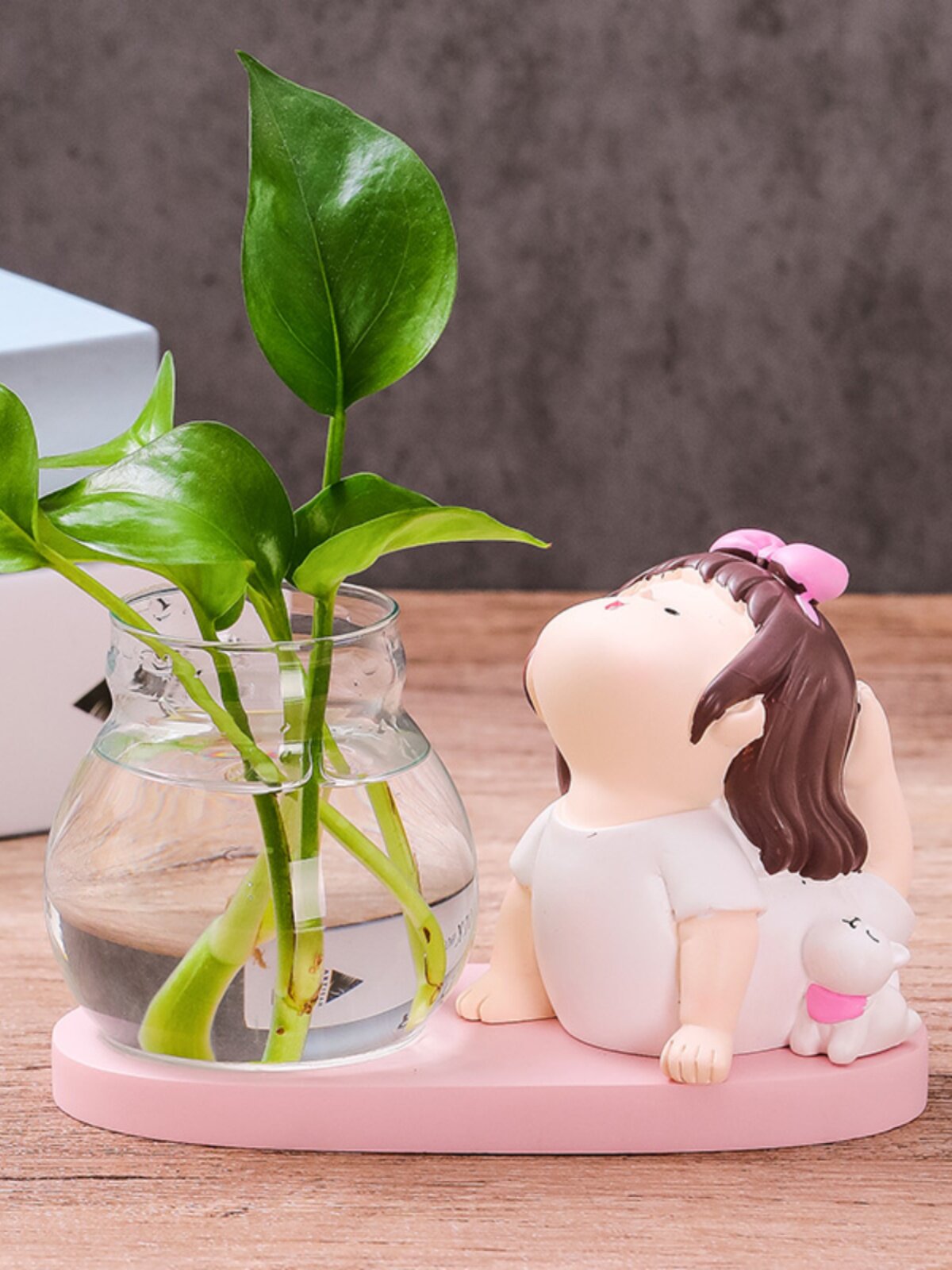 창의적인 요가 소녀 여성스러운 하트 사무용품 데스크탑 책상 장식 귀여운 작은 장식품 선물