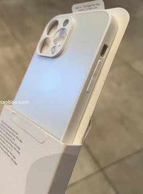 高级奢华磨砂白色玻璃手机壳适用16苹果15promax全包镜头iPhone14plus钛灰13mini耐脏12/11硬XR软边8/7防指纹