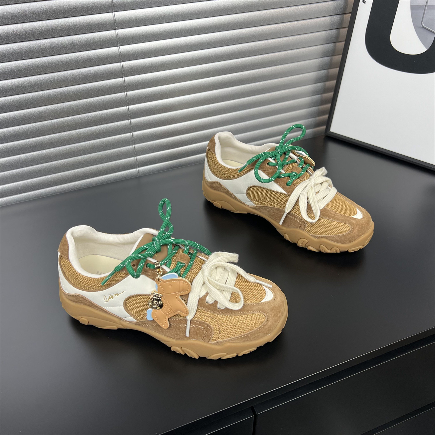 【马上有钱】真皮厚底德训鞋女2026春季新款双鞋带休闲运动阿甘鞋,女鞋,德训鞋,淘宝优惠券,粉丝福利购,淘宝优惠卷