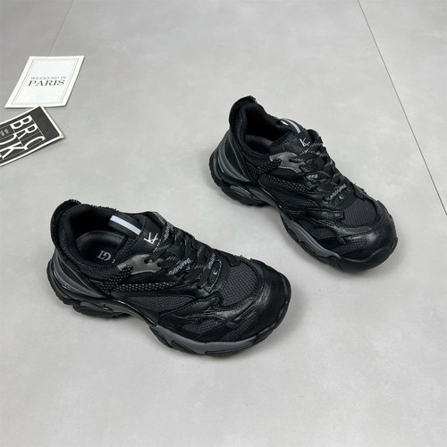 黑武士厚底老爹鞋女透气运动鞋
