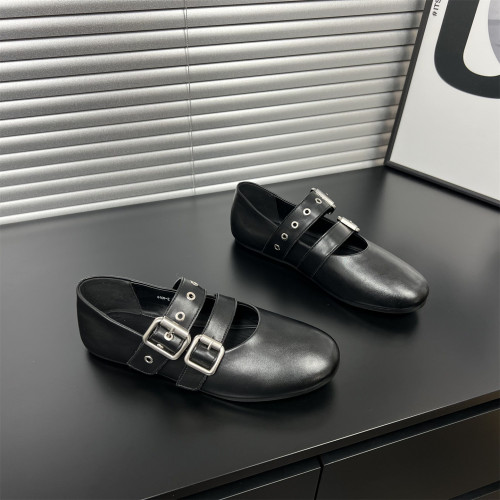 羊皮浅口铆钉双扣玛丽珍女鞋