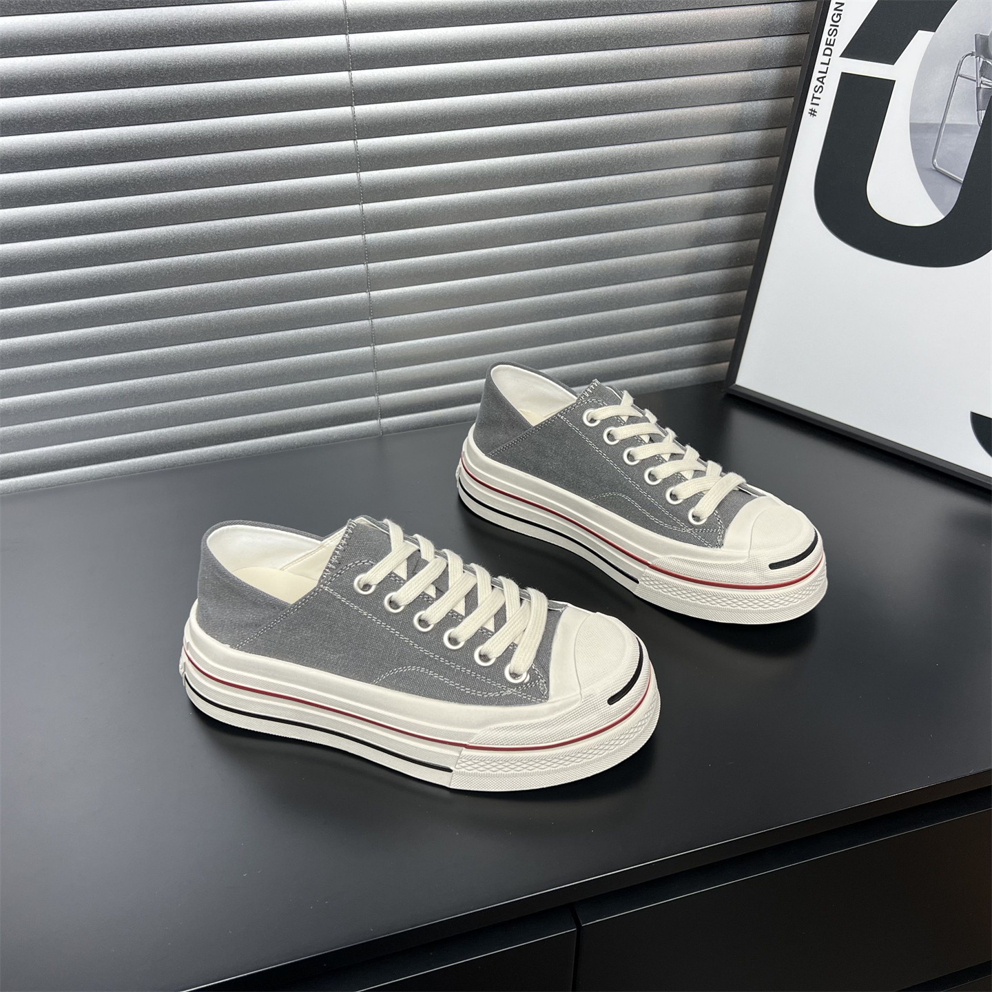 圆头厚底两穿帆布鞋女款2026春夏新款巨好看增高运动休闲鞋布板鞋