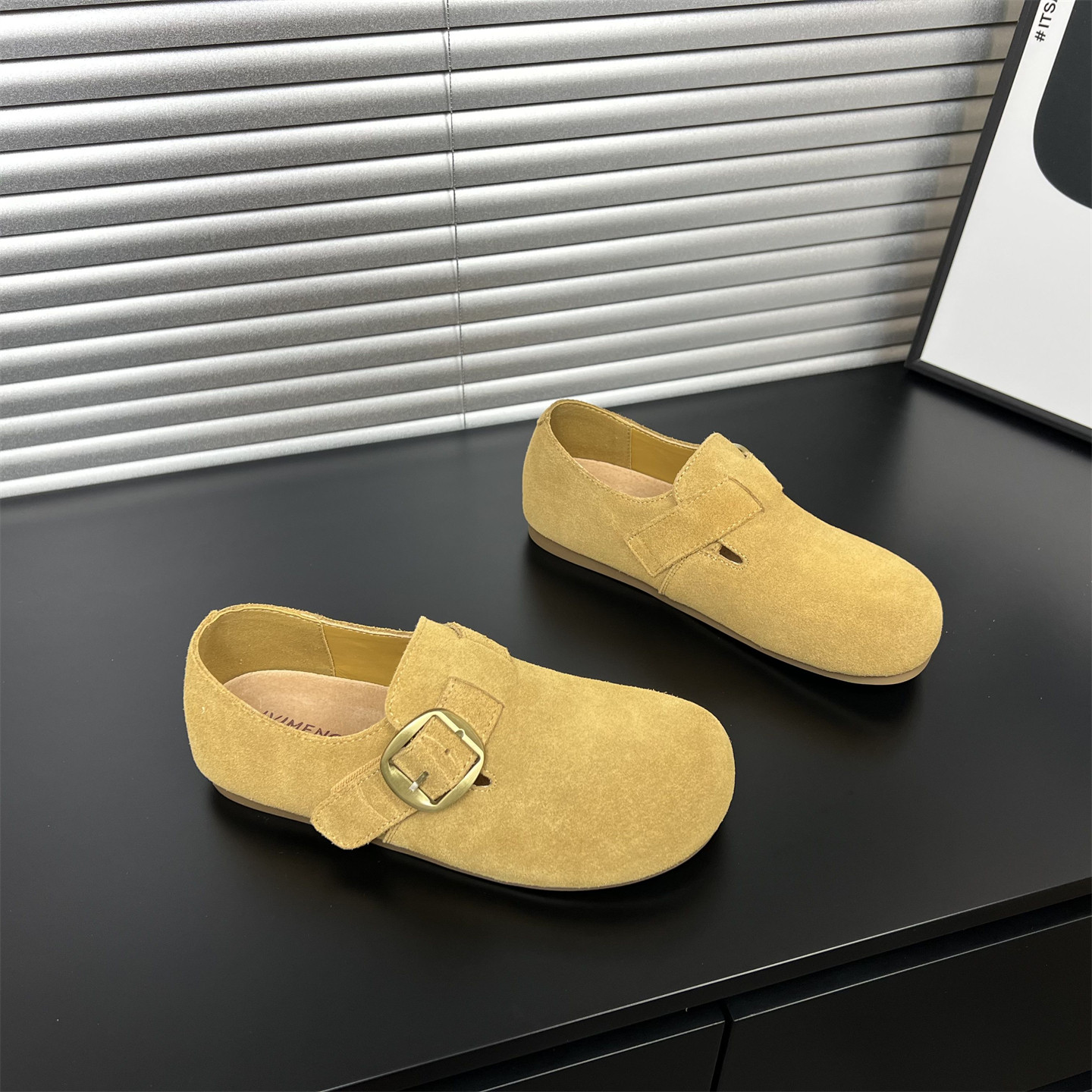 真皮平底勃肯鞋女2026春新款乐福鞋软底舒适豆豆鞋一脚蹬休闲单鞋,女鞋,勃肯鞋/软木鞋,淘宝优惠券,粉丝福利购,淘宝优惠卷