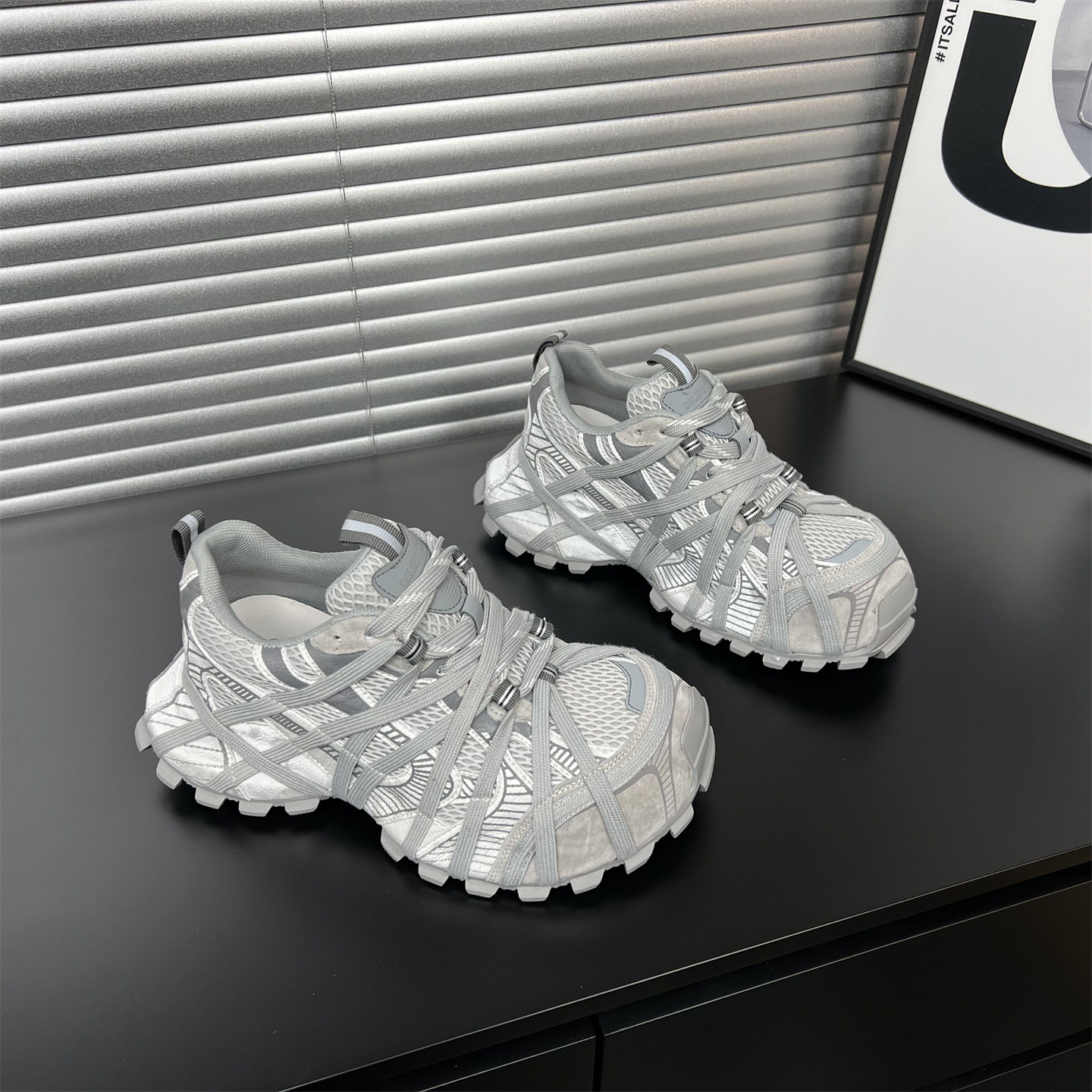 真皮绑带厚底老爹鞋女2026春季新款网面透气百搭增高休闲运动鞋,女鞋,老爹鞋,淘宝优惠券,粉丝福利购,淘宝优惠卷