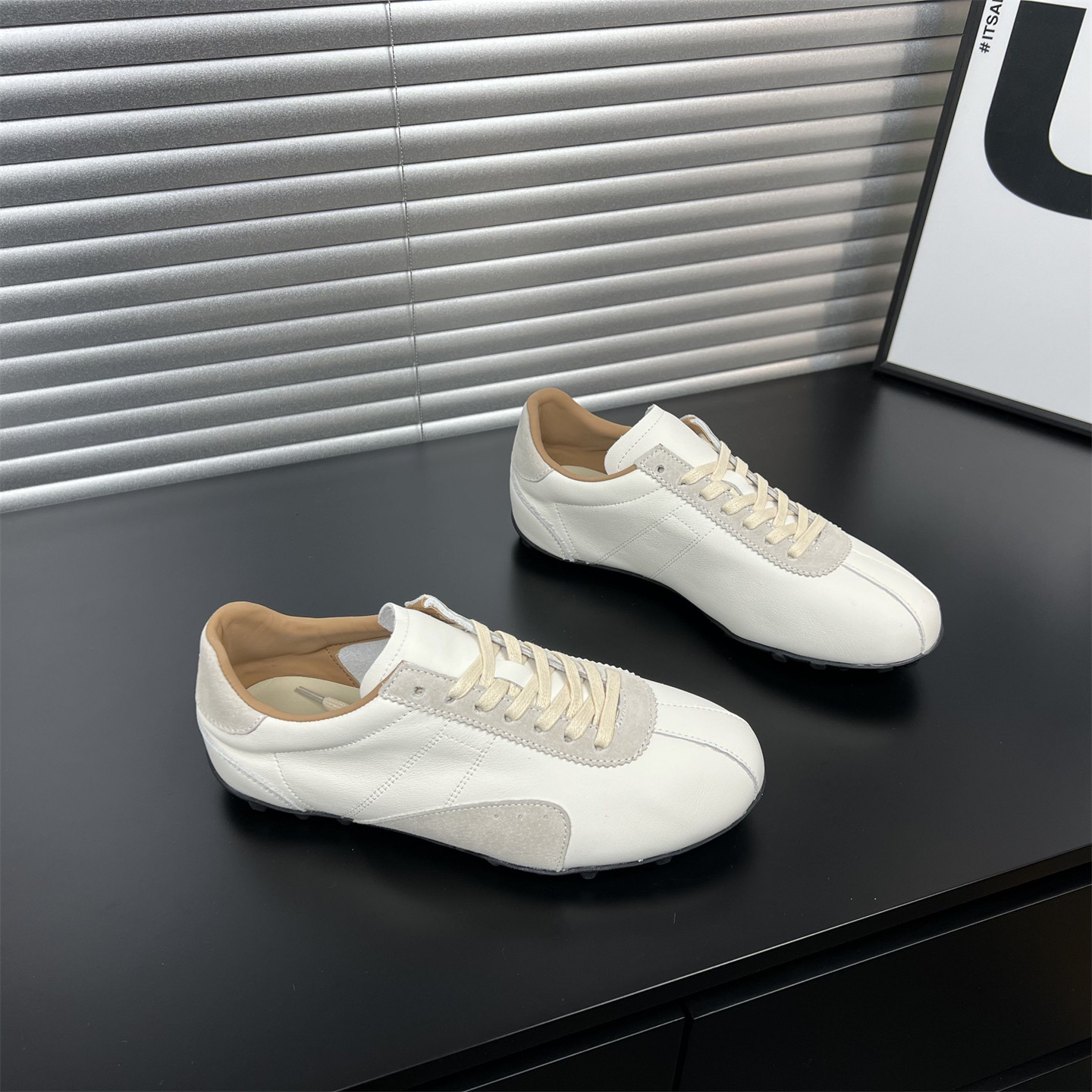 真皮复古拼色德训鞋女2026春季新款圆头平底休闲运动鞋板鞋德训鞋,女鞋,德训鞋,淘宝优惠券,粉丝福利购,淘宝优惠卷