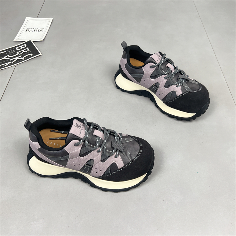 真皮厚底阿甘鞋女2025秋季
