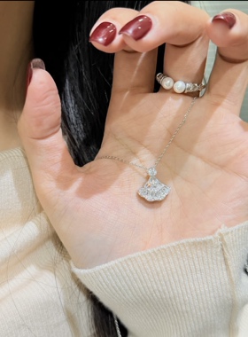 【公主裙摆】s999纯银项链轻奢小众设计高级感锁骨链朋友生日礼物
