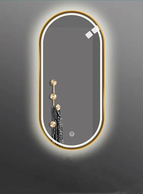 椭圆形智能除雾浴室镜子挂墙卫生间酒店带灯led卫浴镜触摸梳妆镜