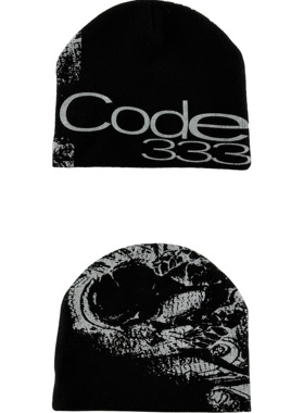 [PCCVISION] 3MAN0N CODE333黑白双色骷髅印花冷帽