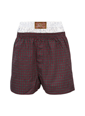 [PCCVISION] 3MAN0N s3x双色拼接格子宽松阿罗裤