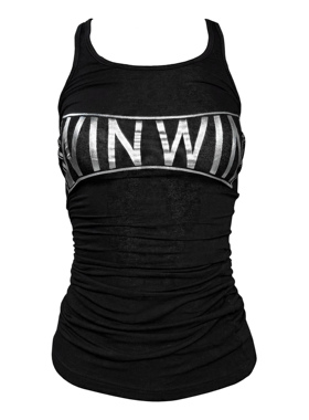 [PCCVISION] 3MAN0N winwin工字型烫银超弹透气印花黑色长款背心