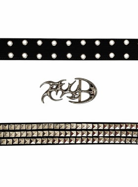 [PCCVISION] PVN logo腰带可拆卸扣头冲孔金属铆钉皮带