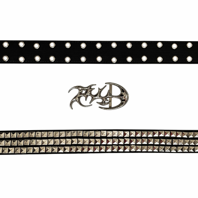 pccvision男女冲孔pu朋克腰带