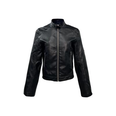 PCCVISION立领短款机车皮衣