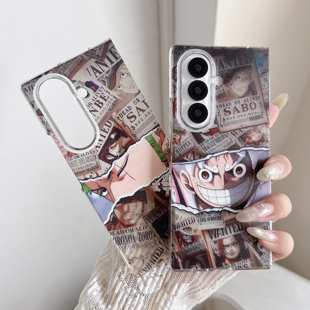 海贼王适用三星ZFold 8Ultra折叠手机壳ZFold 8/7路飞ZFold6索隆ZFold5动漫ZFold4/3透明硬壳彩绘两件套