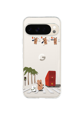 柿子椒熊适用于谷歌pixel10proXL/9pro透明手机壳Google Pixel 7A/9A宇航员9proXL彩绘7Pro/8A简约6A软壳8pro
