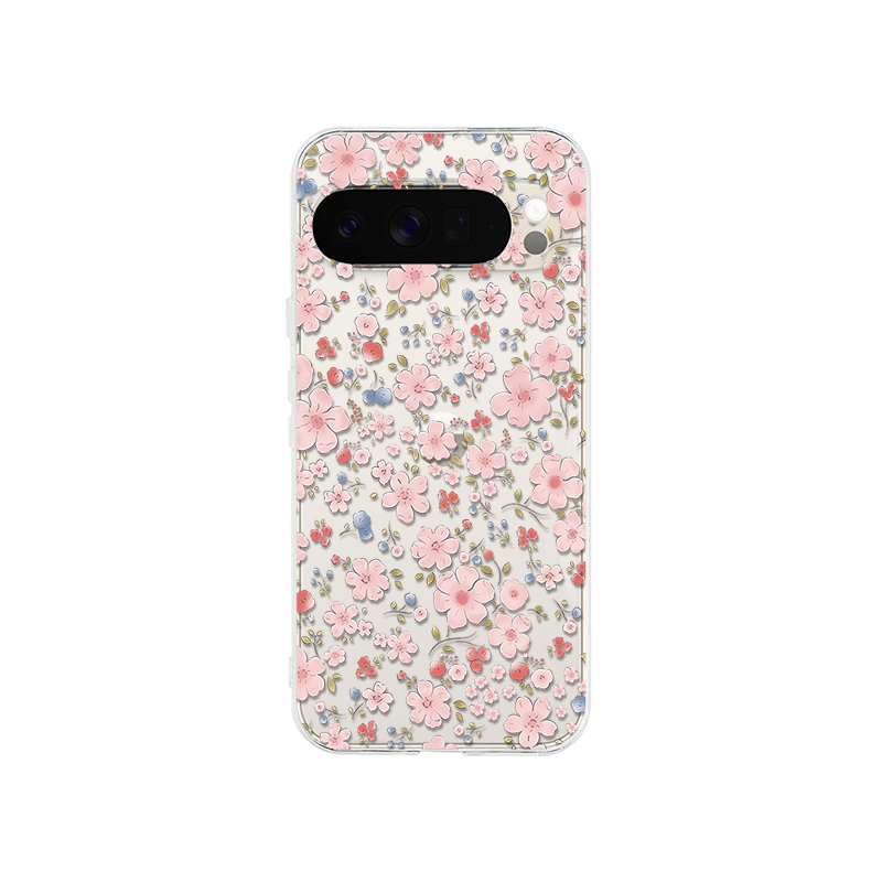 小碎花适用于谷歌pixel10proXL/9pro透明手机壳Google Pixel 7A/9A粉樱花9proXL彩绘7Pro/8A蝴蝶6A软壳8pro