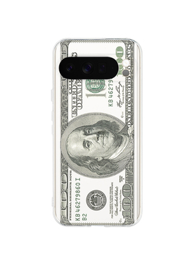 美元适用于谷歌Pixel10proXL/9pro透明手机壳Google Pixel 10A/9A美金9pro XL彩绘7Pro纸币8A简约6A软壳8pro