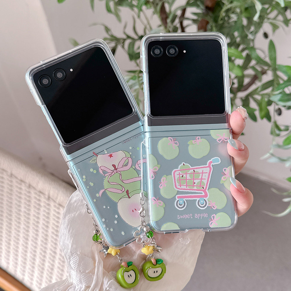 青苹果适用于摩托罗拉Moto Razr60Ultra折叠屏手机壳Razr50Ultra可爱60pro带手链保护套Razr50卡通40Ultra