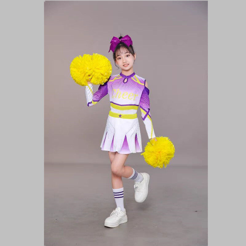 儿童啦啦操演出服女团体竞技比赛健美操中小学生运动会拉拉队服装
