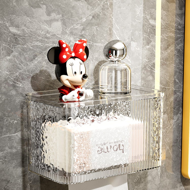 卫生间纸巾盒壁挂式免打孔厕所浴室防水创意高级感轻奢挂式抽纸盒