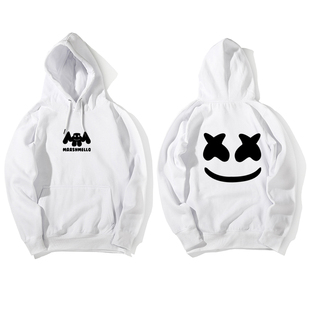 秋冬国朝棉花糖DJ卫衣男粉色女oversize卫衣宽松大码情侣加绒外套