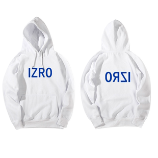 秋冬潮牌IZRO卫衣男吴世勋同款衣服粉色女连帽卫衣宽松大码外套