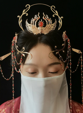 发饰套装铜复古国风长流苏掩鬓