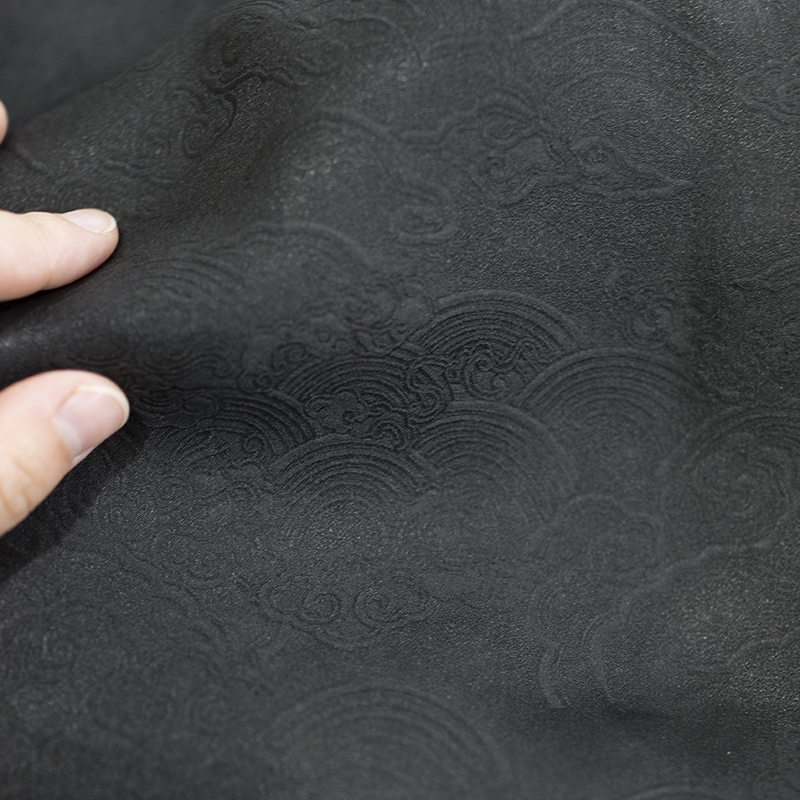 祥云提花重缎香云纱桑蚕丝高端