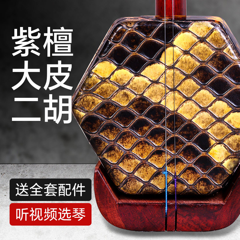 苏州五星非洲小叶紫檀大皮二胡民族二胡乐器考级学习用琴送配件,乐器/吉他/钢琴/配件,二胡,淘宝优惠券,粉丝福利购,淘宝优惠卷