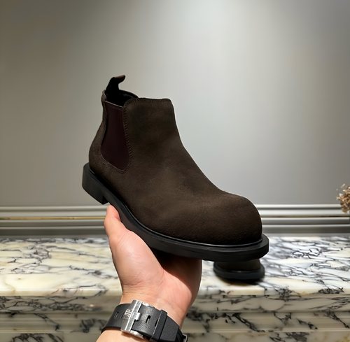 切尔西靴圆头保暖真皮