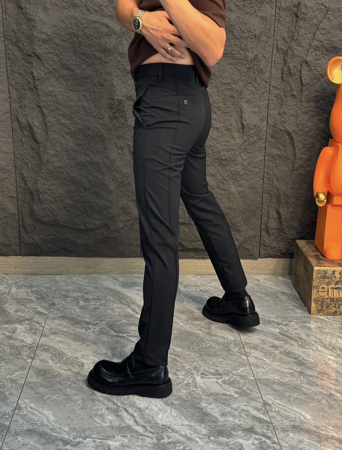 2026春季新款休闲裤男韩版潮流修身小脚裤垂感免烫商务西裤弹力男