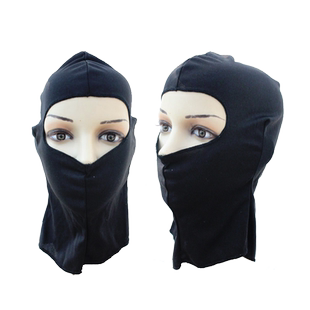 忍者面具黑面罩遮阳防灰强盗头罩黑布面具万圣节非玩具